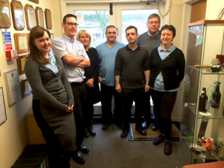 Minuteman Press Kings Lynn   uk print franchise owners keith and paula boyce with staff 56a7ed6937bee