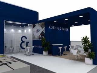 an impression of the koenig bauer stand at expoprint