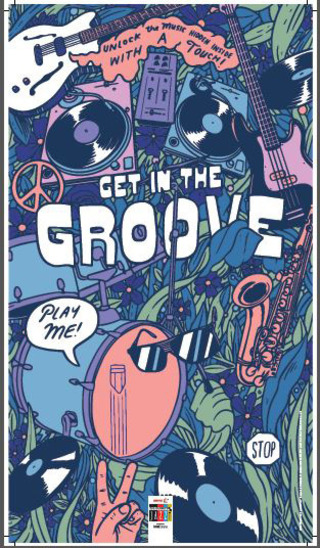WorldPressOnline interactive musical poster get in the groove a highlight of this year   s festival is the interactive musical posters hung on buildings alongside stages and in the merchandise tent on festival grounds 5b2bdb3938f4f