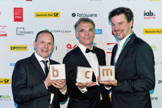 WorldPressOnline ralf grauel grauel publishing claus bolza schu  nemann president and ceo koenig bauer and sven ritterhoff mutabor are pleased with their bcm awards source frank may 5b27aaada40bf