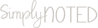 Simply Noted Horizontal Logo In Beige Text Only